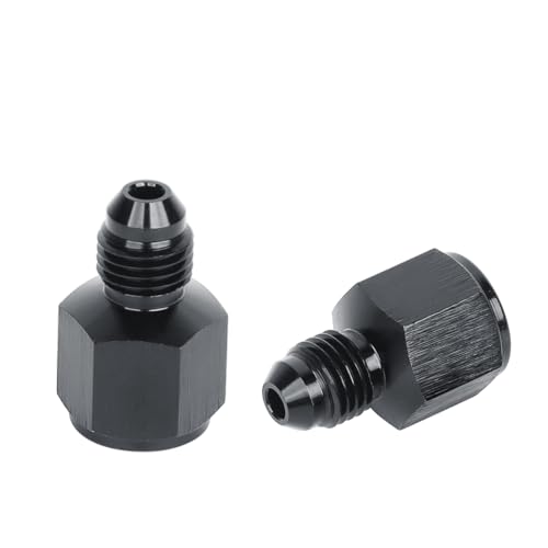 LokoCar 6AN Female to 4AN Male Fitting Flare Reducer Adapter Aluminum Black 2Pcs - Image 2