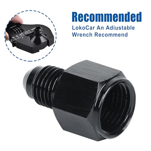 LokoCar 6AN Female to 4AN Male Fitting Flare Reducer Adapter Aluminum Black 2Pcs - Image 5