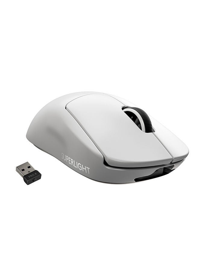Logitech G PRO X SUPERLIGHT Wireless Gaming Mouse, Ultra-Lightweight, Hero 25K Sensor, 25,600 DPI, 5 Programmable Buttons, Long Battery Life, Compatible With PC/Mac - White - Image 1