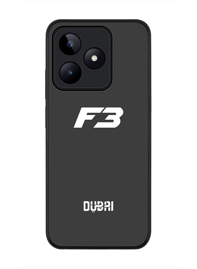 Stylizedd Rugged Black edge case for Realme C53, Slim fit Soft Case Flexible Rubber Edges Anti Drop TPU Gel Thin Cover-  Faz3 Dubai Grey - Image 1