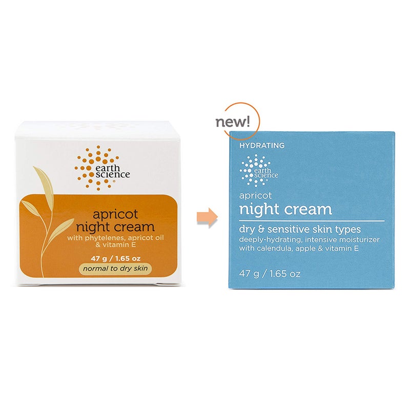 EARTH SCIENCE - Apricot Night Cream with Hydrating Apricot and Vitamin E for Dry Skin (1.65 oz) - Image 3
