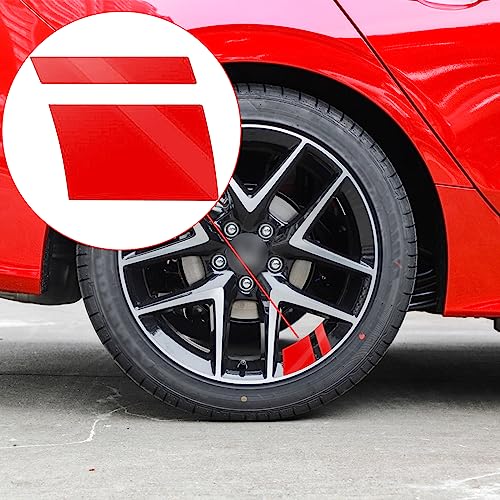 GKmow Pack-6 Car Reflective Stickers, Car Wheel Rim Stripe Decals, Universal Automotive Decals for 18-21 Inch Wheels Tire Rim Decoration Accessories (Red) - Image 3