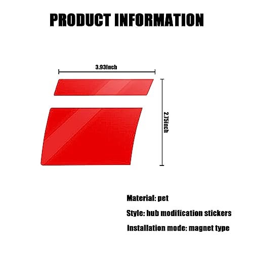 GKmow Pack-6 Car Reflective Stickers, Car Wheel Rim Stripe Decals, Universal Automotive Decals for 18-21 Inch Wheels Tire Rim Decoration Accessories (Red) - Image 2