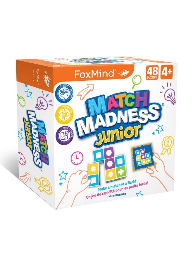 FoxMind Games: Match Madness Junior, A Pattern Matching Puzzle Game, Make The Match in a Flash, Develops Visual Recognition and fine Motor Skills, Play with up to 4 Players, for Ages 4 and up - Image 1