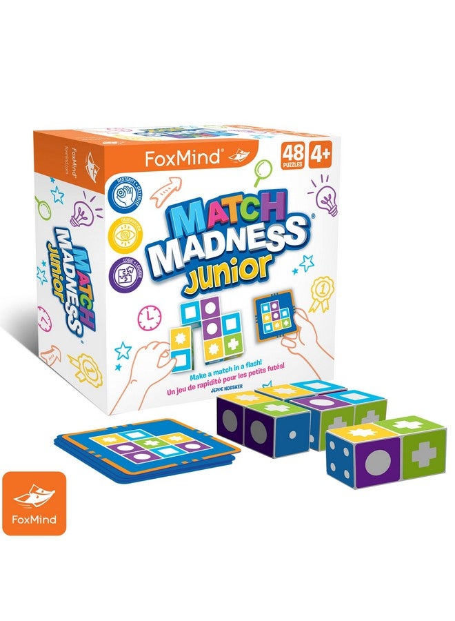FoxMind Games: Match Madness Junior, A Pattern Matching Puzzle Game, Make The Match in a Flash, Develops Visual Recognition and fine Motor Skills, Play with up to 4 Players, for Ages 4 and up - Image 2