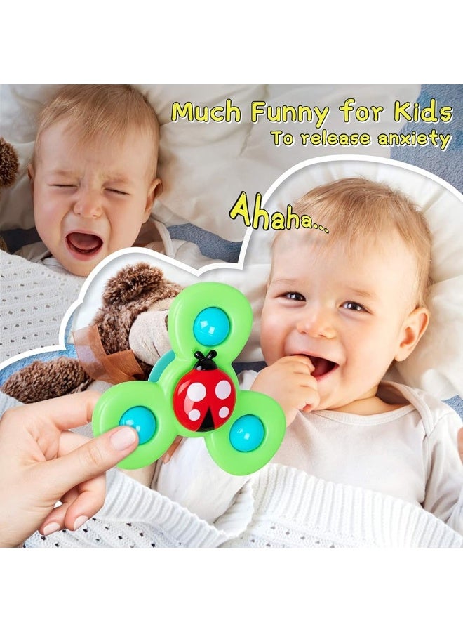 NARRIO Suction Cup Spinner Toys for 1 Year Old Boy, Spinning top Baby Toys 12-18 Months, First Christmas Birthday Baby Gifts for 1 Year Old Girl, Travel Sensory Toys for Toddlers 1-3 - Image 2