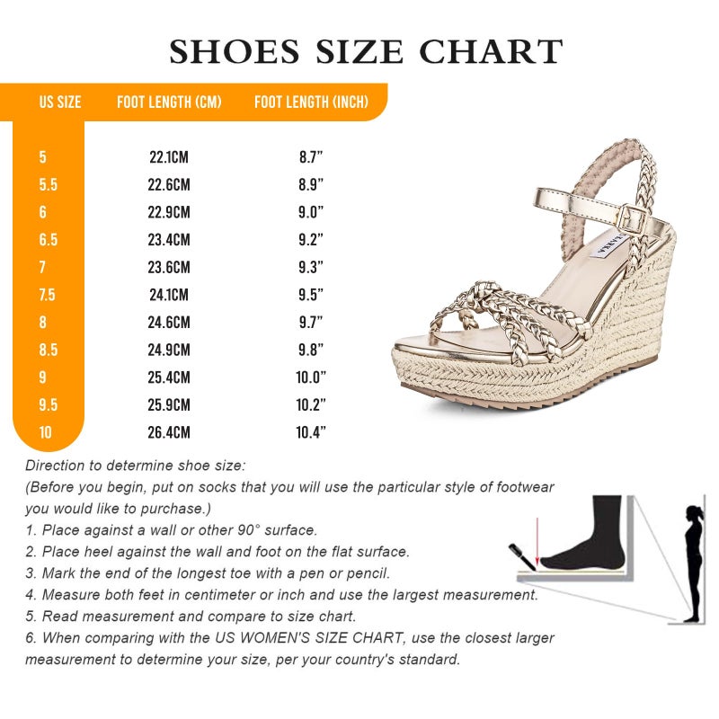 mikarka Espadrille Wedge Sandals for Women Braided Knot Ankle Strap Open Toe Platform Sandals - Image 5