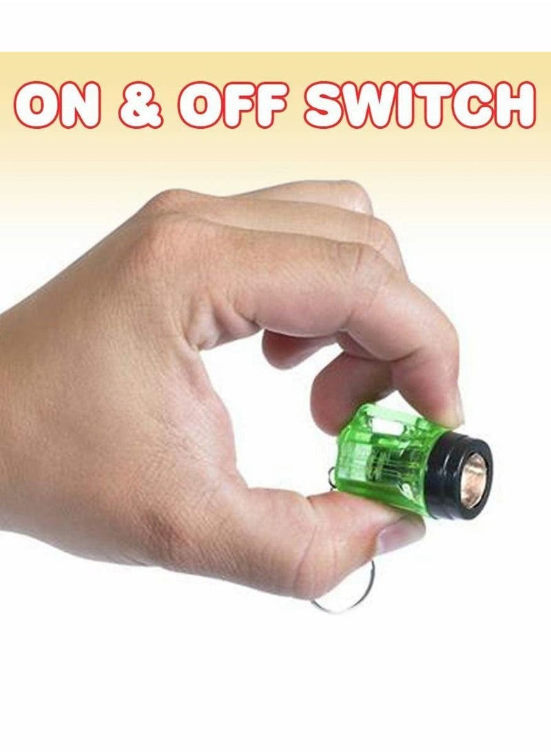 SYOSI - Mini Flashlight Keychains Pack of 12 LED Key Chains for Kids in Assorted Colors 1.5 Inch Portable Handheld Flashlights Keychains for Camping Party Favors - Image 1