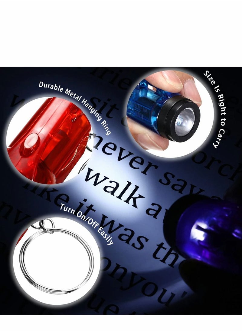 SYOSI - Mini Flashlight Keychains Pack of 12 LED Key Chains for Kids in Assorted Colors 1.5 Inch Portable Handheld Flashlights Keychains for Camping Party Favors - Image 1