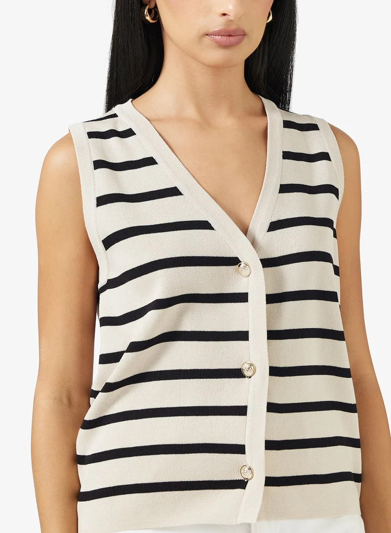 ELLA Striped Sweater Vest