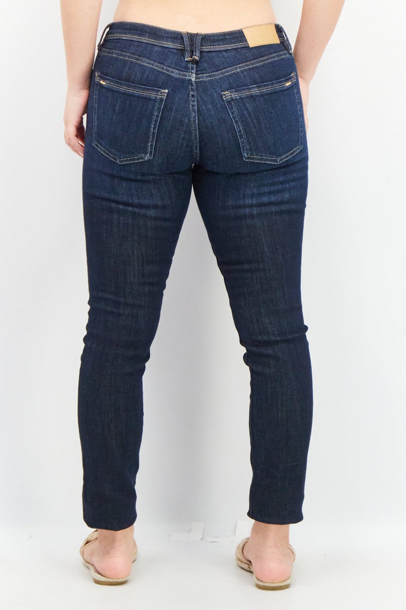 EDC Women Skinny Fit Washed Stretchable Denim Jeans, Blue - Image 2