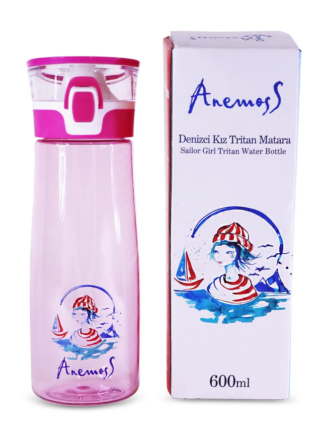 Anemoss Sailor Girl Pattern Tritan Water Bottle 600ml - Image 3
