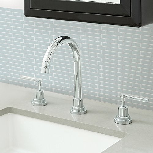 Inhome In Home NH2361 Sea Glass Peel & Stick Backsplash Tiles, Blue - Image 3