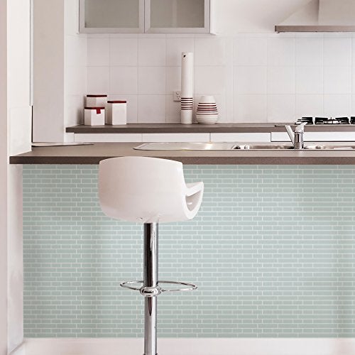 Inhome In Home NH2361 Sea Glass Peel & Stick Backsplash Tiles, Blue - Image 4
