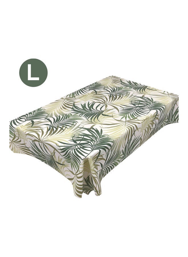 NIBEMINENT Printed Rectangular Tablecloth White/Green 55x94inch - Image 1