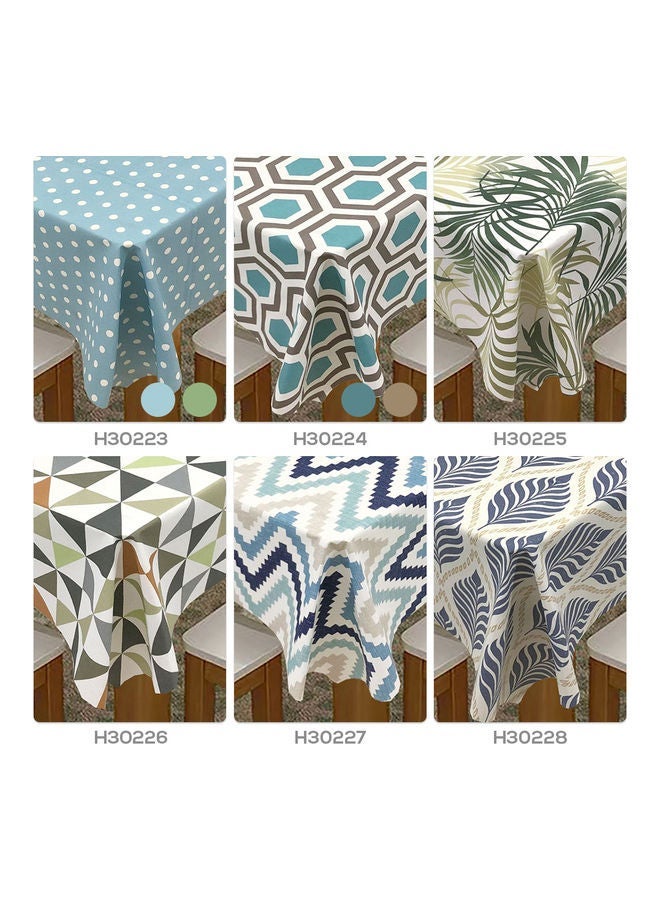 NIBEMINENT Printed Rectangular Tablecloth White/Green 55x94inch - Image 2