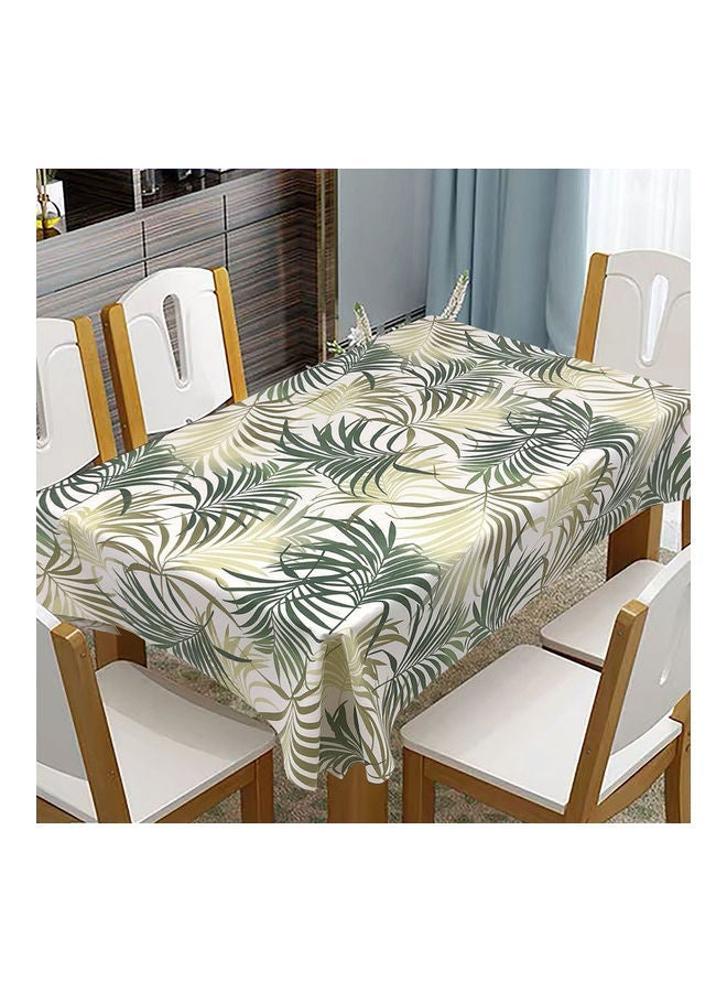 NIBEMINENT Printed Rectangular Tablecloth White/Green 55x94inch - Image 5