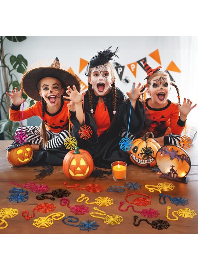 DODOLOL 30 Pcs Sticky Spider Web Sticky Hands for Kids Bulk Halloween Party Favors Decorationsr,Spider Webs for Classroom Prizes,Kids' Halloween Goodie Bags Stuffers Pinata Stuffers Small Toys for Boys Girl - Image 5