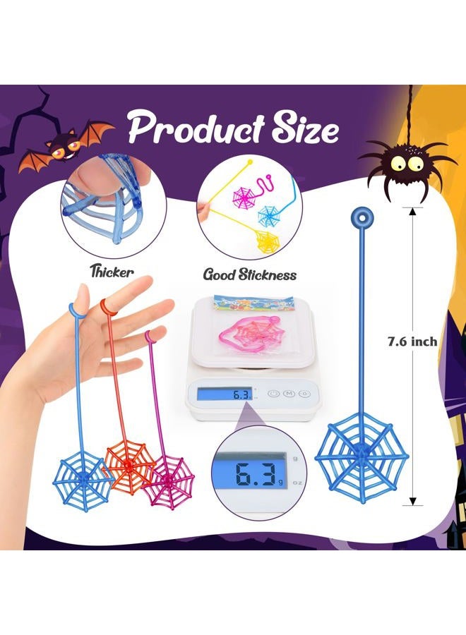 DODOLOL 30 Pcs Sticky Spider Web Sticky Hands for Kids Bulk Halloween Party Favors Decorationsr,Spider Webs for Classroom Prizes,Kids' Halloween Goodie Bags Stuffers Pinata Stuffers Small Toys for Boys Girl - Image 3