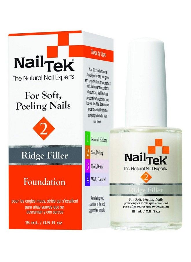 Nail Tek Foundation 2 Ridge Filling Strengthening Base Coat For Soft And Peeling Nails 0.5 Oz 1Pack  - Image 1