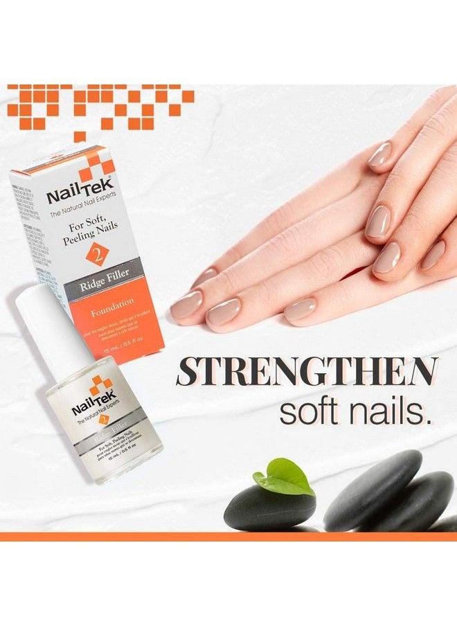 Nail Tek Foundation 2 Ridge Filling Strengthening Base Coat For Soft And Peeling Nails 0.5 Oz 1Pack  - Image 3