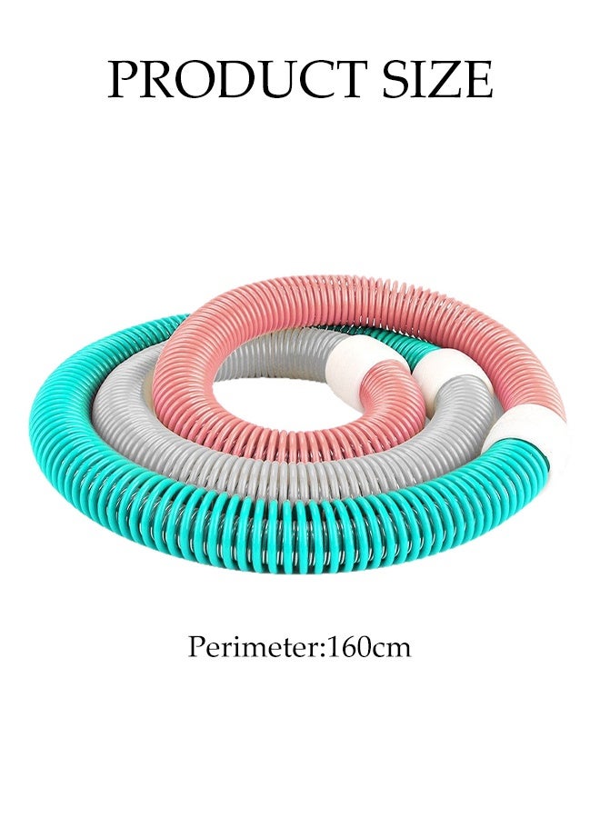 DUNISO Foldable Soft Hula Hoop Spring Fitness Ring Waist Friendly Abdomen Exercise Equipment Multi-Functional Exercise Hoops Waist and Abdominal Workout Belt Elastic Alloy Spring Hula Hoop - Image 4