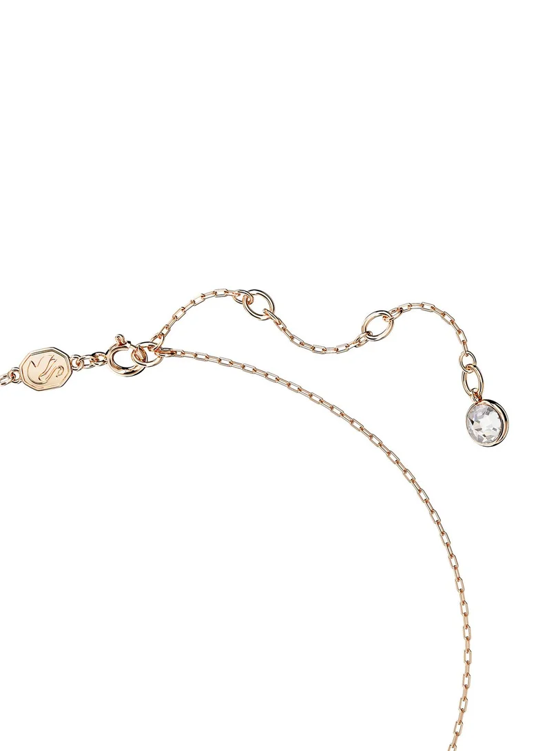 SWAROVSKI Cex Iconic Swan Pendant Rose-Gold Tone Plated Necklace