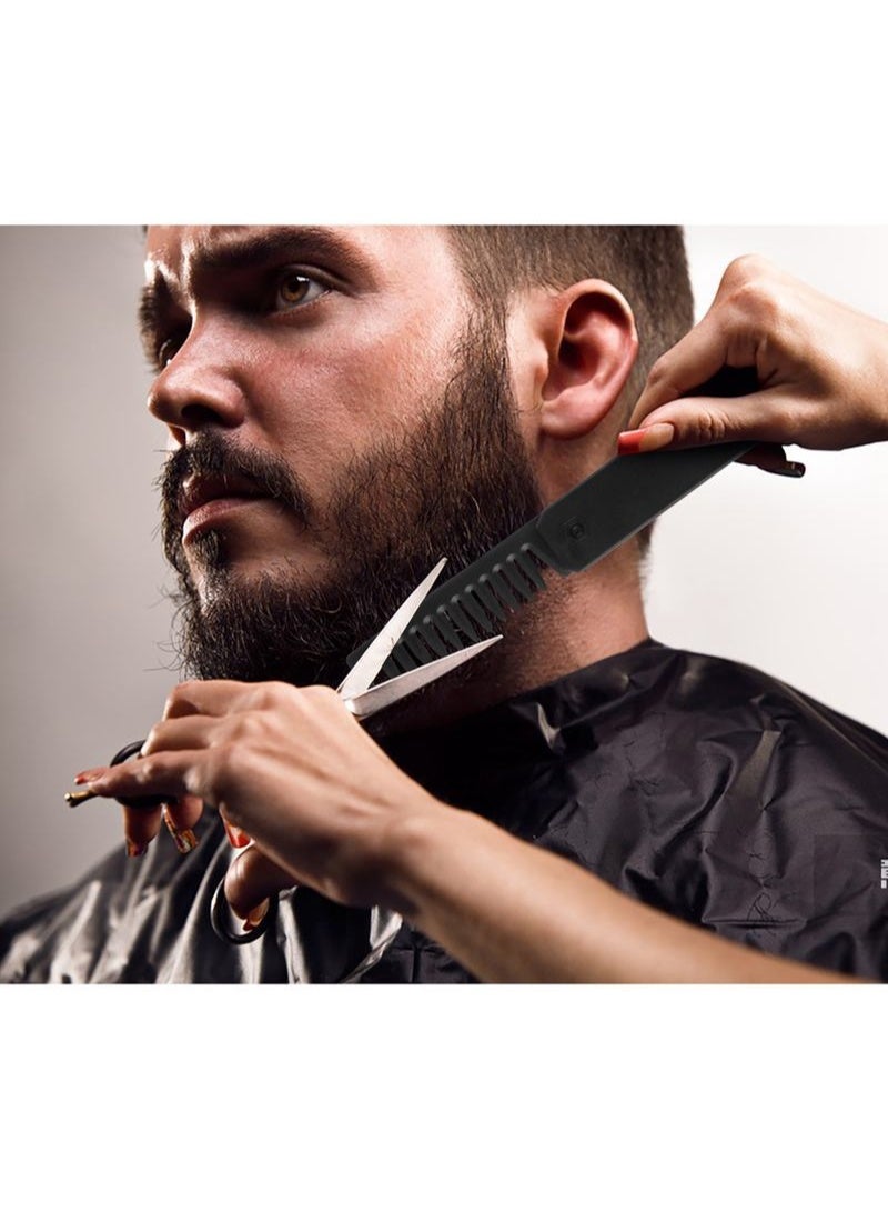 مشطان قابلان للطي للجيب، بلاستيكي، ذو أسنان عريضة، مشط رأس زيت، مشط لحية، مشط ماكينة حلاقة، أدوات تصفيف الشعر في الصالونات - Image 5