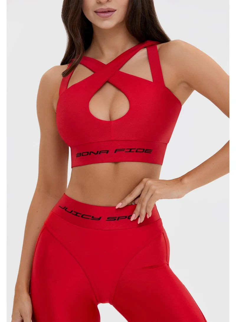 Bona Fide Heart CrushTop Juicy Red Heart CrushTop Juicy Sports Bra for Women for Women | Best Price UAE