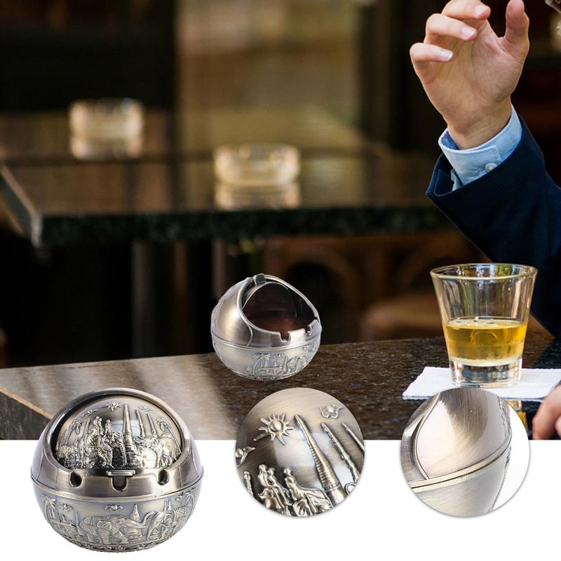 Windproof Elephant Shape Ashtray Desktop Decorative Cigarette Ash Container Home Office - Image 4