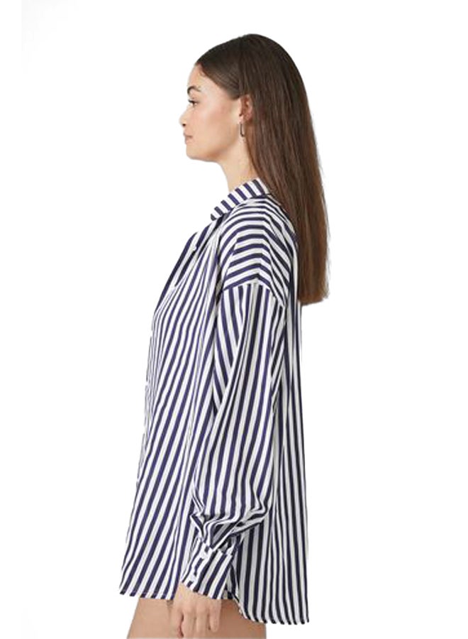FOREVER 21 Pinstriped Shirt & Shorts Set - Image 2