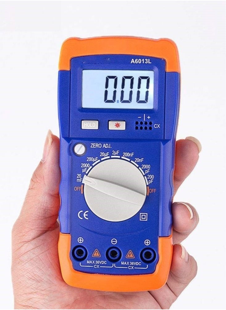 Y&D - Digital Capacitance Meter Multimeter Professional A6013L Capacitor Tester Measures Voltage Current Resistance Diodes Continuity Duty-Cycle Temperature - Image 1