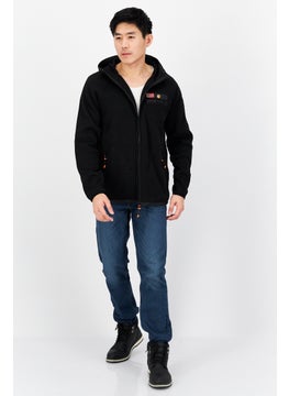 Men Brand Logo Hooded Full Zip Sweatshirt, Black - pzsku/Z3687D5A97A5C945EFB6CZ/45/_/1726108891/ba2c2d28-6ecf-45a9-a52f-348d78162e44