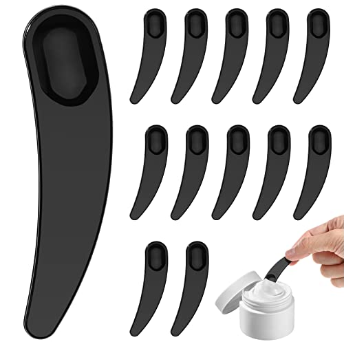 Beaupretty 50Pcs Mini Disposable Makeup SpatulasFacial Cream Mask Spoon Cosmetic Plastic Spatulas Scoops Mask Tip Spatulas Black - Image 2