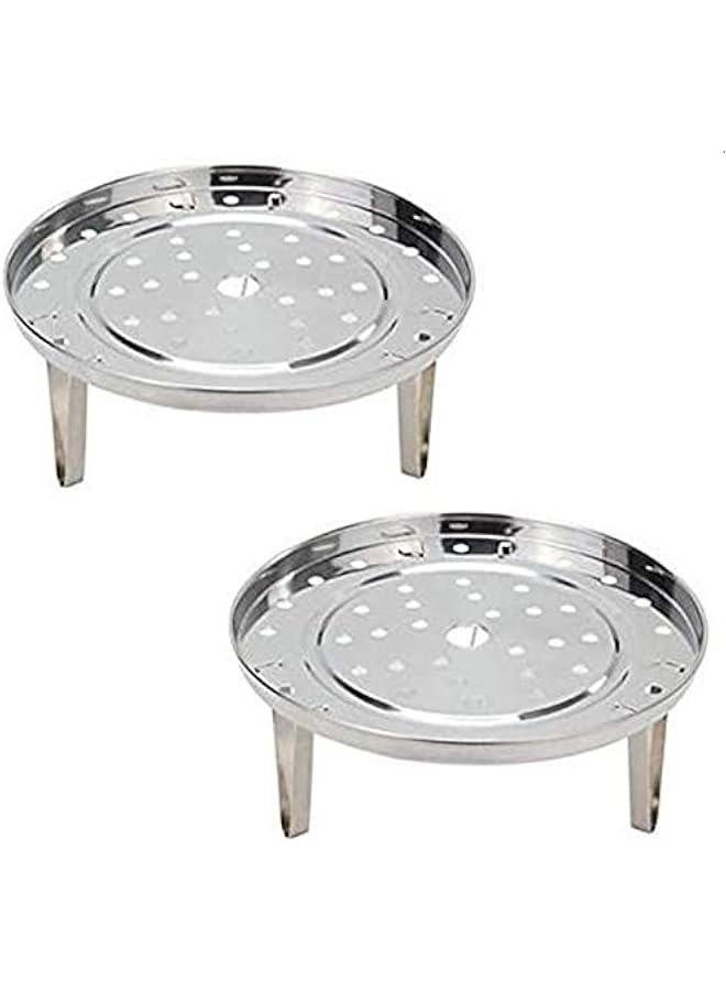 (عبوة 2) سلة بخار طنجرة الضغط مع أرجل قابلة للفك لملحقات القدر - تناسب طنجرة الضغط بسعة 5، 6، 8 لتر - Image 1