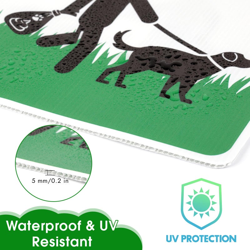 Opvixi 2 Pack Clean up After Your Dog Signs, 12.6" x 9.5" No Pooping Dogs Signs with Metal H-Stakes, Double-sided Pick up After Your Dog Sign for Yard, Lawn - Image 3