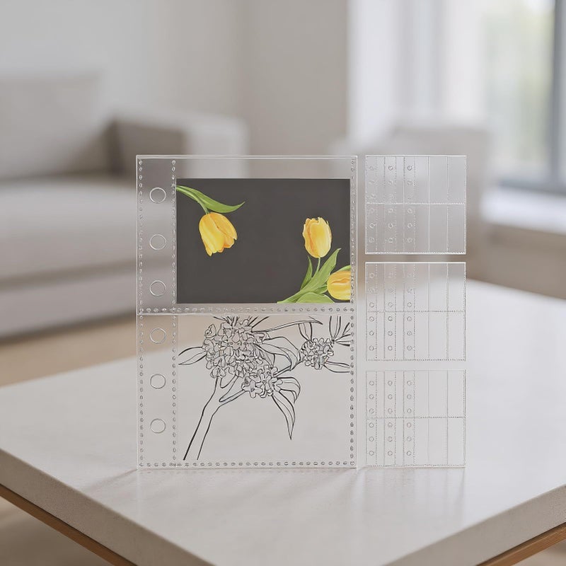 Frosted 2 Grids Sheet Protectors 10 Pieces Clear Binder Page Protectors for Documents Administration Office Managers Educators Artists - Image 5