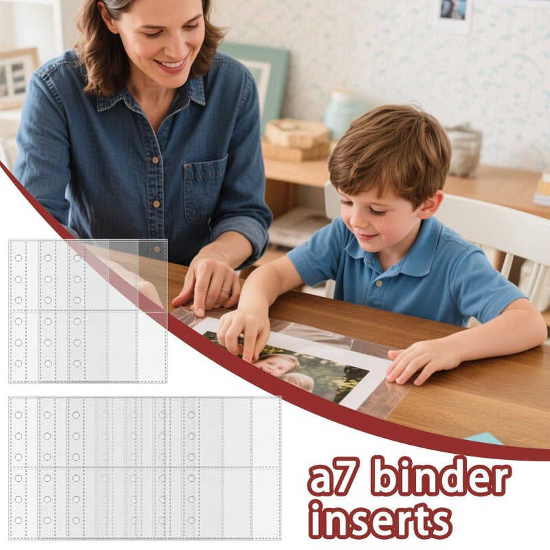 Frosted 2 Grids Sheet Protectors 10 Pieces Clear Binder Page Protectors for Documents Administration Office Managers Educators Artists - Image 3