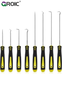 GROIC 8PCS Pick and Hook Set, Precision Automotive Hook Set, Car Auto Oil Seal/O-Ring Seal Gasket Mini Precision Hooks Puller Remover,O-Ring Seal Gasket Hook and Pick Tool Set Kit  - Image 1