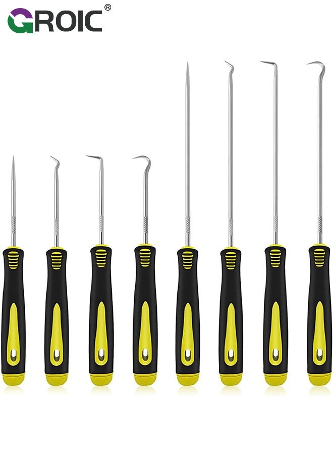 GROIC - 8PCS Pick and Hook Set, Precision Automotive Hook Set, Car Auto Oil Seal/O-Ring Seal Gasket Mini Precision Hooks Puller Remover,O-Ring Seal Gasket Hook and Pick Tool Set Kit - Image 1