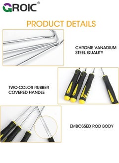GROIC 8PCS Pick and Hook Set, Precision Automotive Hook Set, Car Auto Oil Seal/O-Ring Seal Gasket Mini Precision Hooks Puller Remover,O-Ring Seal Gasket Hook and Pick Tool Set Kit  - Image 2