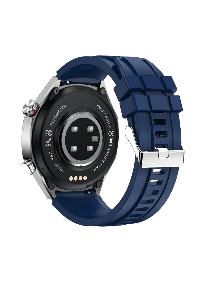 Xcell Xcell Elite7 Smartwatch, 1.52" HD Display, Bluetooth Calling, Wireless Charging, Heart-Rate/BP/SpO₂, Multi Language, IP67, 7 Days Battery, iOS/Android Compatible Blue Silicon Strap  - Image 4