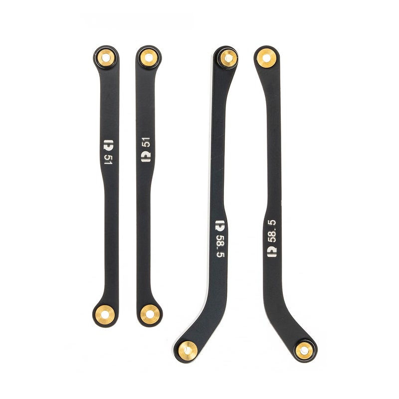 RampCrab High Clearance 4 Links Set for SCX24 Bronco C10 Wrangler JLU 4Runner Steel Links Set ONLY Rear 4Pcs Black - Image 3