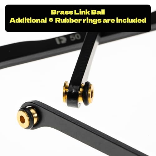 RampCrab High Clearance 4 Links Set for SCX24 Bronco C10 Wrangler JLU 4Runner Steel Links Set ONLY Rear 4Pcs Black - Image 5