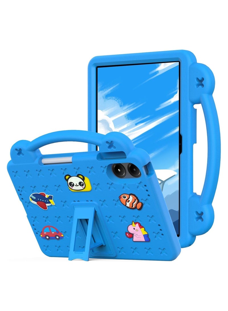VKL Kids Case for Redmi Pad Pro (12.1 inch), Heavy Duty EVA Foam Shockproof Cover Kids Proof Case with Stand (Blue) - Image 1