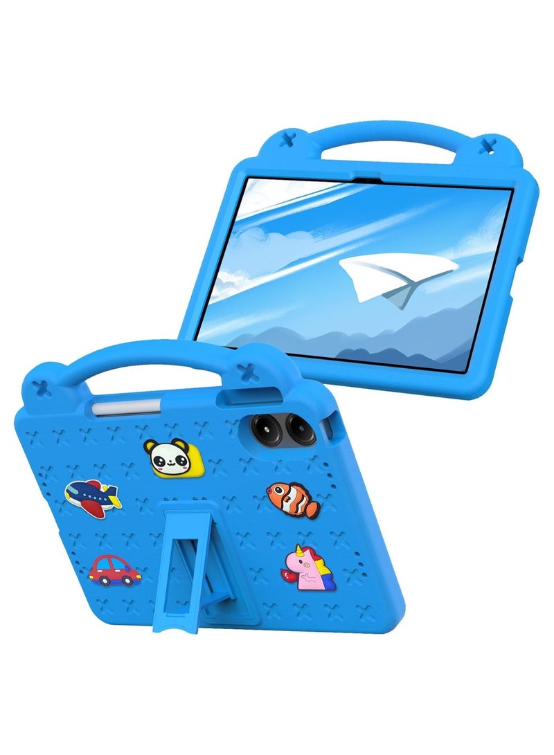 VKL Kids Case for Redmi Pad Pro (12.1 inch), Heavy Duty EVA Foam Shockproof Cover Kids Proof Case with Stand (Blue) - Image 3