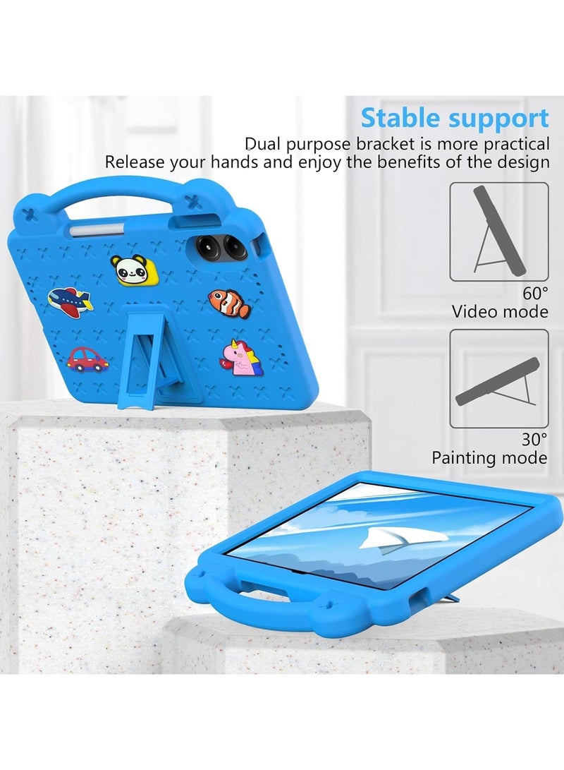 VKL Kids Case for Redmi Pad Pro (12.1 inch), Heavy Duty EVA Foam Shockproof Cover Kids Proof Case with Stand (Blue) - Image 5
