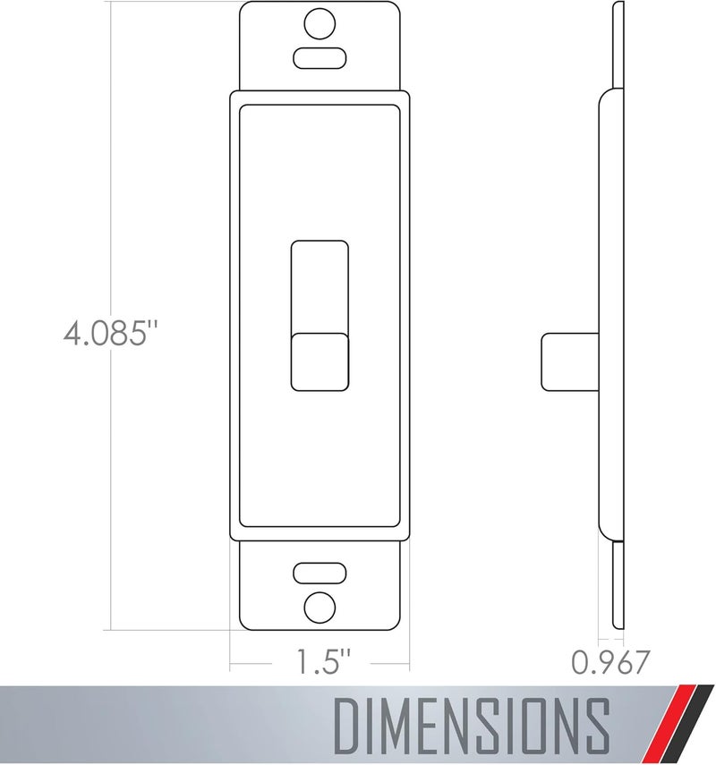 TayMac AD70W Paintable Toggle Switch Cover-Up Adapter Plate - White - Image 3