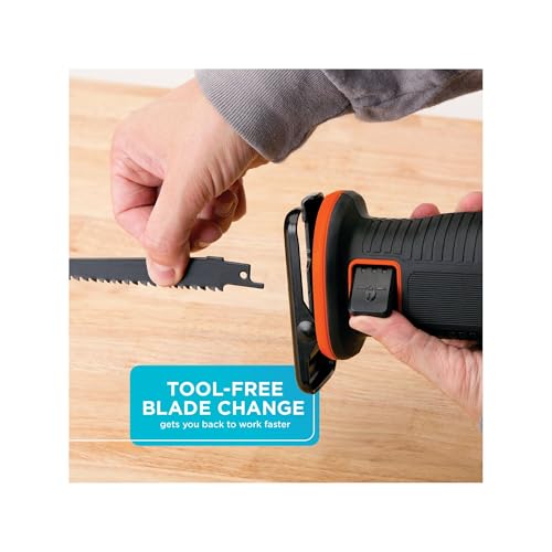 BLACK+DECKER 20V MAX* Cordless Reciprocating Saw Kit (BDCR20C) - Image 5