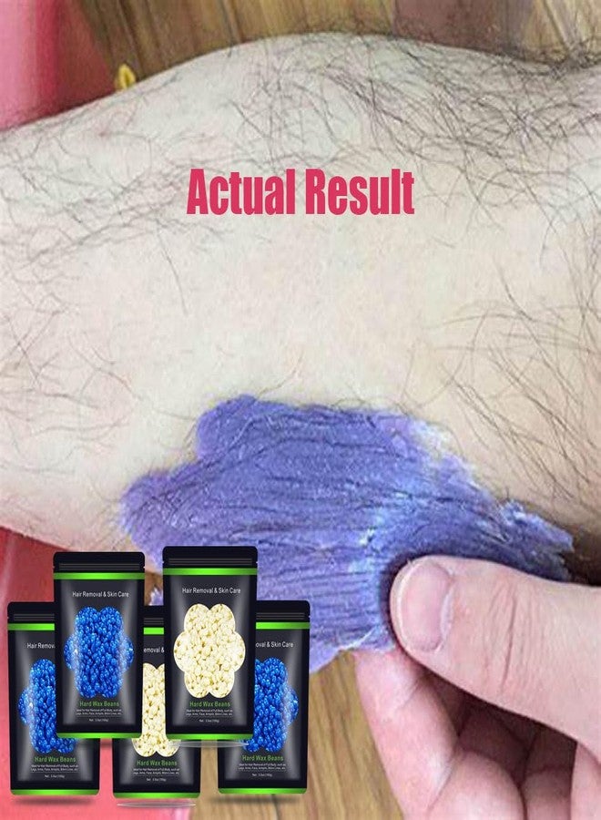 Auperwel Wax Beads for Hair Removal 1.1 lb (17.6 oz), Hard Wax Waxing Beads Kit for Sensitive Skin Brazilian, Face, Bikini, Eyebrow, Legs, Painless for Women Men, 5 packs with 10 Sticks - Image 4